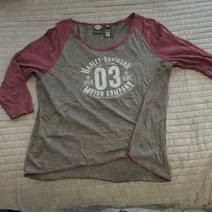 Harley Davidson size 2XL gray and maroon